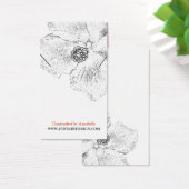 ©Schwarz-weiß Hibiskus Floral Necklace Display Car (Schreibtisch)