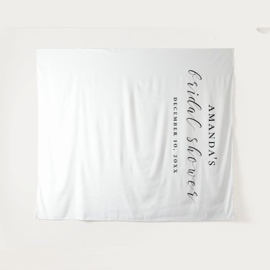 Schwarz-Weiß-Hintergrund. Brautparty Wandteppich (Vorderseite (Horizontal))