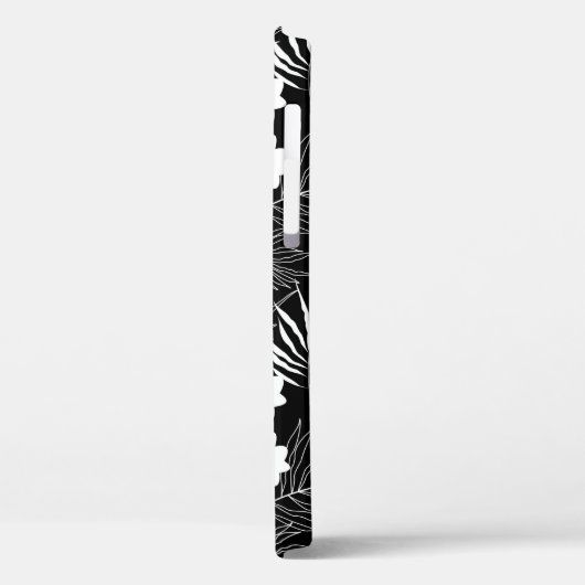 Schwarz-Weiß-Hintergrund Case-Mate iPhone Hülle (Rückseite / Links)