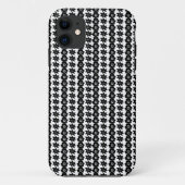 Schwarz-Weiß-Hintergrund mit vielen Punkten Case-Mate iPhone Hülle (Rückseite)