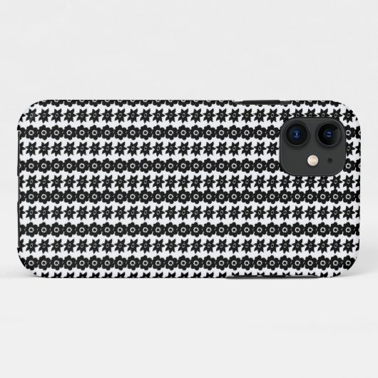Schwarz-Weiß-Hintergrund mit vielen Punkten Case-Mate iPhone Hülle (Rückseite (Horizontal))