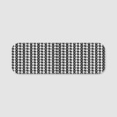 Schwarz-Weiß-Hintergrund mit vielen Punkten Namensschild (Vorderseite)