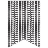 Schwarz-Weiß-Hintergrund mit vielen Punkten Wimpelkette (Dritte Fahne)