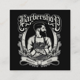 Schwarz-Weiß-Hipster-Platz personalisieren Quadratische Visitenkarte