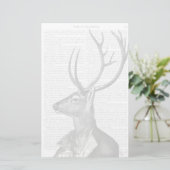 Schwarz-Weiß-Hirsch-Portrait Briefpapier (Stehend Vorderseite)