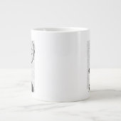 Schwarz-Weiß-Hirsch-Portrait Jumbo-Tasse (Vorderseite)