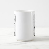 Schwarz-Weiß-Hirsch-Portrait Kaffeetasse (Mittel)