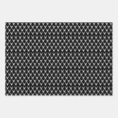 Schwarz-Weiß-Hirschkopfmuster Geschenkpapier Set (Vorderseite)