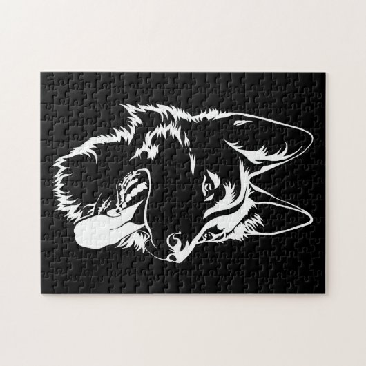 Schwarz-Weiß-Hirte Puzzle (Horizontal)