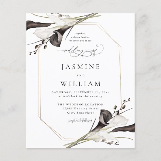 Schwarz-Weiß-Hochzeit 2 Flyer (Vorne)