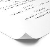 Schwarz-Weiß-Hochzeit. Bar mit einfachen Alkoholge Poster (Ecke)