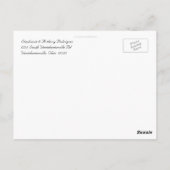 Schwarz/Weiß Hochzeit Danke Foto Postkarte Farbe (Rückseite)