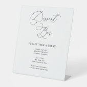 Schwarz-Weiß-Hochzeit Dessert-Bar Sockelschild (Vorderseite)