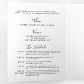 Schwarz-Weiß-Hochzeit Dreifach Gefaltete Einladung (Innen Erste Seite)