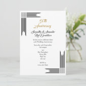 Schwarz-Weiß-Hochzeit Einladung (Stehend Vorderseite)
