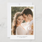 Schwarz-Weiß-Hochzeit Einladung (Rückseite)