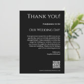 Schwarz-Weiß-Hochzeit- Einladung (Stehend Vorderseite)