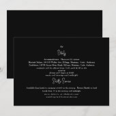 Schwarz-Weiß-Hochzeit - Einladung (Vorne/Hinten)
