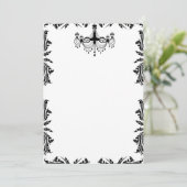 Schwarz-Weiß-Hochzeit Einladung (Stehend Vorderseite)