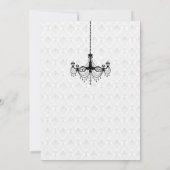 Schwarz-Weiß-Hochzeit Einladung (Rückseite)