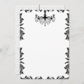 Schwarz-Weiß-Hochzeit Einladung (Vorne/Hinten)