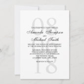 Schwarz-Weiß-Hochzeit Einladung (Vorderseite)