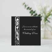 Schwarz-Weiß-Hochzeit - Erneuerbare Einladungen (Stehend Vorderseite)
