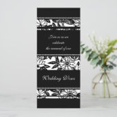 Schwarz-Weiß-Hochzeit - Erneuerbare Einladungen (Stehend Vorderseite)