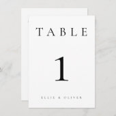 Schwarz-Weiß-Hochzeit/Event-Tischnummer (Vorne/Hinten)