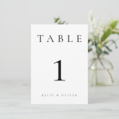 Schwarz-Weiß-Hochzeit/Event-Tischnummer (Stehend Vorderseite)