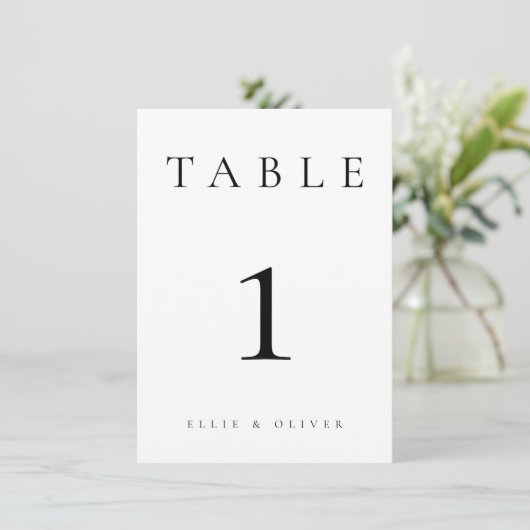 Schwarz-Weiß-Hochzeit/Event-Tischnummer (Stehend Vorderseite)