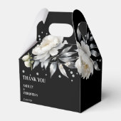 Schwarz-Weiß-Hochzeit Geschenkschachtel (Vorderseite)