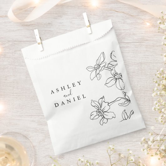 Schwarz-Weiß-Hochzeit Geschenktütchen (Ausgeschnitten)