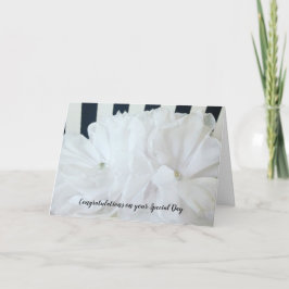 Schwarz-Weiß-Hochzeit Herzlichen Glückwunsch Karte