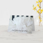 Schwarz-Weiß-Hochzeit Herzlichen Glückwunsch Karte (Gelbe Blume)