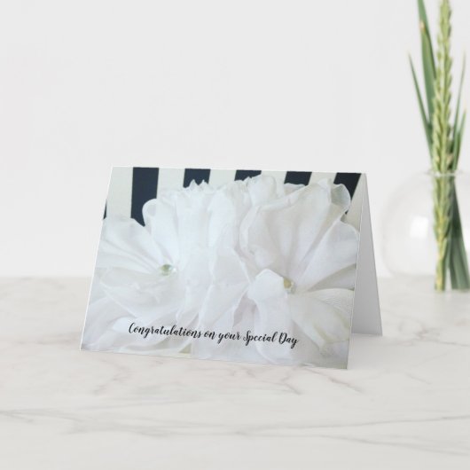 Schwarz-Weiß-Hochzeit Herzlichen Glückwunsch Karte (Vorderseite)