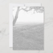 Schwarz-Weiß-Hochzeit im Freien speichern Sie das Save The Date (Rückseite)