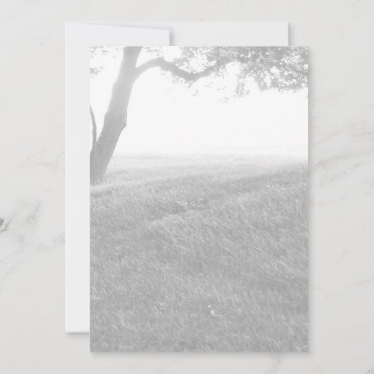 Schwarz-Weiß-Hochzeit im Freien speichern Sie das Save The Date (Rückseite)