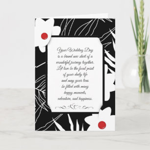 Schwarz-Weiß-Hochzeit Karte