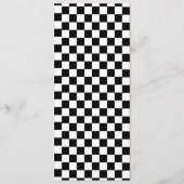 Schwarz-Weiß-Hochzeit Menükarte (Rückseite)