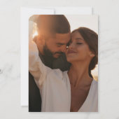 Schwarz-Weiß-Hochzeit mit botanischem Foto Einladung (Rückseite)