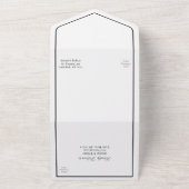 Schwarz-Weiß-Hochzeit mit modernem Foto All In One Einladung (Außenbereich)