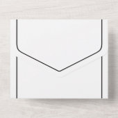 Schwarz-Weiß-Hochzeit mit modernem Foto All In One Einladung (Rückseite)