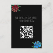 Schwarz-Weiß-Hochzeit mit Tätowierungen, Rose-Täto Begleitkarte (Rückseite)