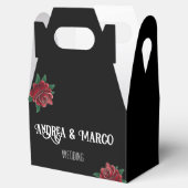 Schwarz-Weiß-Hochzeit mit Tattoos, Rose Tattoo Geschenkschachtel (Geöffnet)
