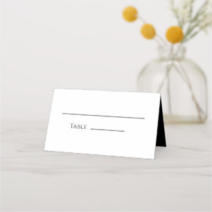 Schwarz-Weiß-Hochzeit-Platzkarte Platzkarte