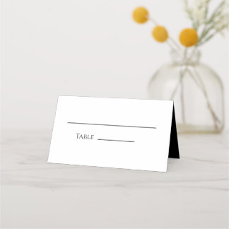 Schwarz-Weiß-Hochzeit-Platzkarte Platzkarte