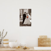 Schwarz-Weiß-Hochzeit Poster (Küche)