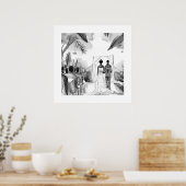 Schwarz-Weiß-Hochzeit Poster (Küche)