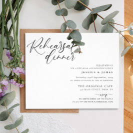 Schwarz-Weiß-Hochzeit-Probe-Dinner Flyer